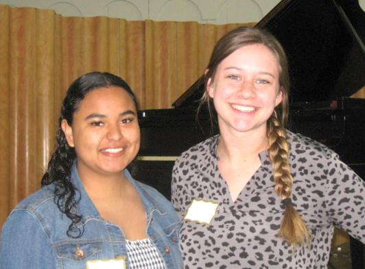 Contributed Photo Delta Kappa Gamma recently presented scholarships to 2 future educators, Valeria Lopez (left) and Allie Beck.