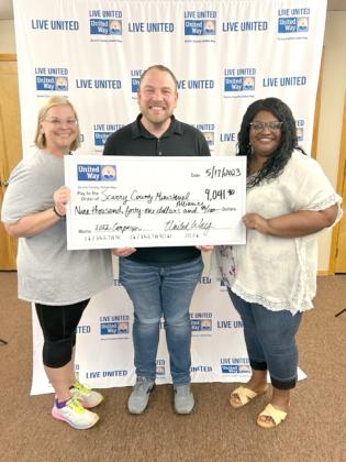 The Scurry County Ministerial Alliance received $9,041 Pictured (l-r) are Starla Gonzalez, Casey Arnold and Felsha’ Biggers.