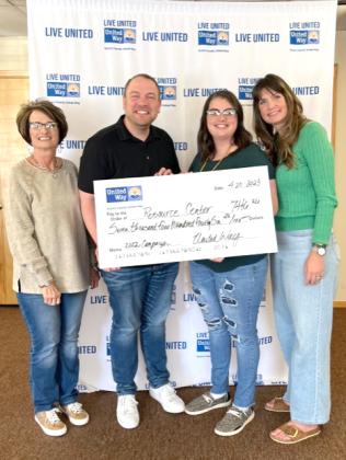 The Scurry County Resource Center received $7,446 Pictured (l-r) are Patricia West, Casey Arnold, Jessica Robbins and Magan Thomas.