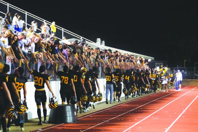 Special Thank you to Snyder ISD Snyder players greet and are congratulated by classmates, family and friends after defeated Big Spring, 56-13, on Sept. 22 at Tigers Stadium.