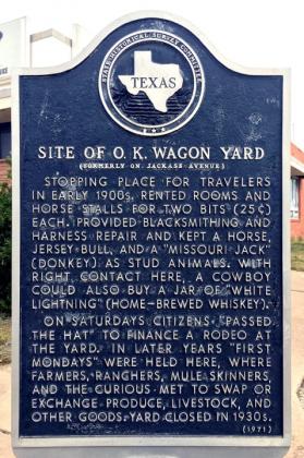 Pictured is the historical marker located on the northeast corner of 24th Street and Avenue R in Snyder.