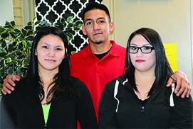 The Benitez siblings, (l-r) Noemi, Pablo and Margaret, attended last week’s celebration at ACCEL Academy which recognized students for completing more than 100 courses this school year. Pablo and Margaret Benitez, who also finished high school requirements through the Academy, were present to recognize their younger sibling’s accomplishment.