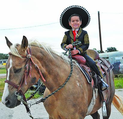 Elijah Castillo, of Snyder, who rode his horse in the parade.