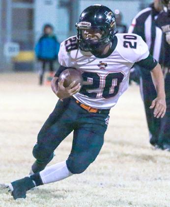 Ira senior Anthony Coy ran with the football during Ira’s 60-36 win over Crowell in the bi-district playoffs. The Bulldogs advanced to play White Deer at 7:30 p.m. Friday in Littlefield.