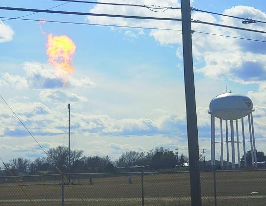 As the Snyder Daily News reported Tuesday, Atmos Energy began a series of natural gas flare burns to empty distribution pipelines of gas so that maintenance can be performed. A burn was conducted about 3:30 p.m. Tuesday afternoon near the intersection of 37th Street and Houston Ave. Similar burns will continue through March 3 in Snyder and southeast of Snyder in Scurry County south of U.S. Highway 84.