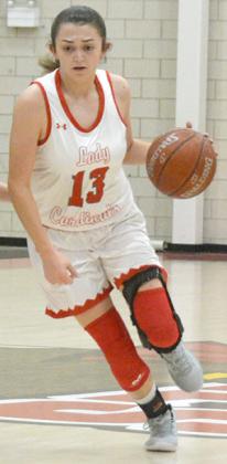 Hermleigh senior Ryleigh Benitez and the Lady Cardinals will continue District 13-1A play when they host Loraine at 6:30 p.m. today. The Lady Cardinals came in at No. 11 in the Texas Association of Basketball Coaches rankings today.