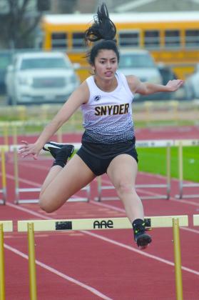 Melanie Martinez finished fifth in the 300-meter hurdles.