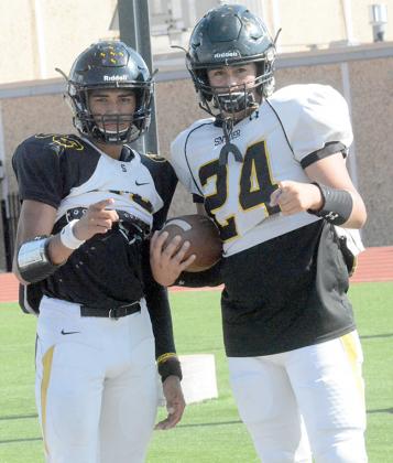 Snyder quarterbacks Corey Landin (left) and Leeroy Tavarez will look to build upon a 166-yard passing day against Fort Stockton when the Tigers host Monahans at Tiger Stadium at 7 p.m. Friday.