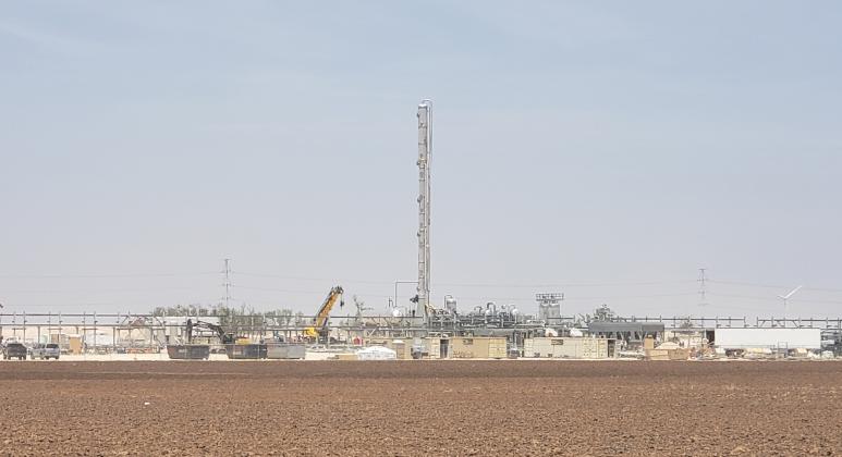 A natural gas processing facility is being built south of Hermleigh. The facility is owned by Producers Midstream, LP, of Dallas.