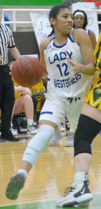 WTC freshman Carrie Lacy scored 13 points in the Lady Westerners’ come from behind win over Frank Phillips College Thursday.