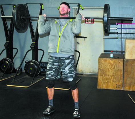 Jason Guynes does weight training for the 2019 Granite Games Throwdown. He will compete in the Intermediate division at the Granite Games Throwndown, which will be held in Snyder on Jan. 12. 