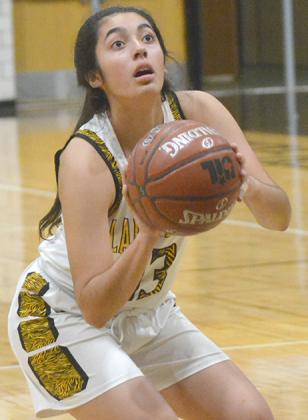 Snyder junior Melanie Martinez scored eight points in the Lady Tigers’ 42-24 win over Big Spring Tuesday. Snyder will be on the road to take on Sweetwater at 6:30 p.m. Tuesday.