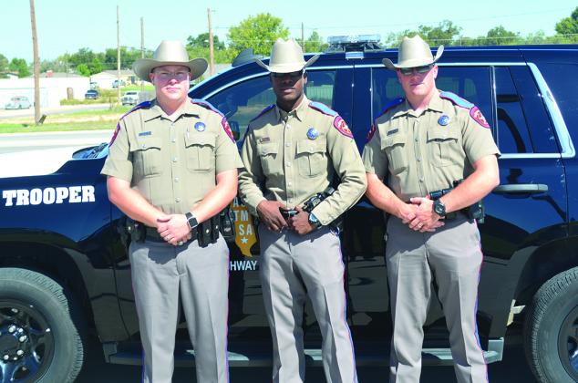 Pictured are (l-r) Devin Anderson, Carlos Felix and Will Windham, who transferred to the Texas Department of Public Safety’s Snyder location at the beginning of October.