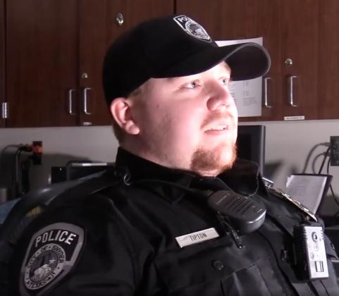 In the video produced by Hermleigh High School students, Officer Markkus Tipton spoke about the Field Training Officer program in the Snyder Police Department and how the program provides a good background for officers new to the job.