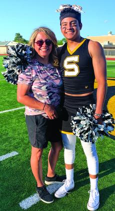Snyder High School senior Drevian Hernandez is pictured with his mother, April Hernandez. The annual event between the junior and senior classes is a fundraiser for Project Graduation.