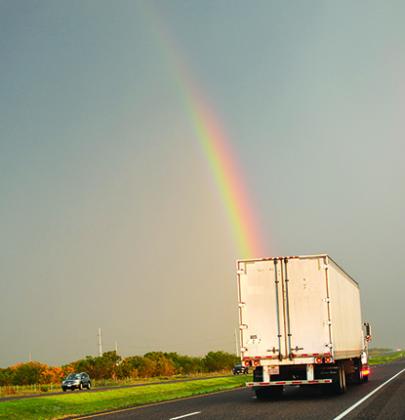 A rainbow was visible from U.S. Hwy. 84, northwest of Snyder, Thursday evening, between rain storms. Scurry County received 0.45 of an inch of rain Thursday. 