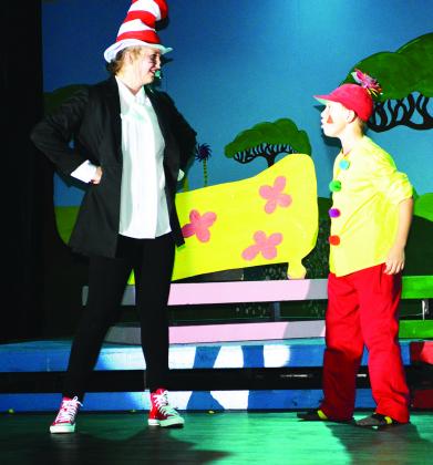 Hayley Humphrey and Jaden West are among the cast members in Snyder Junior High School’s presentation of Seussical, Jr. Performances will be held at 7 p.m. Friday and 2 p.m. and 7 p.m. Saturday at the SJHS cafetorium. 