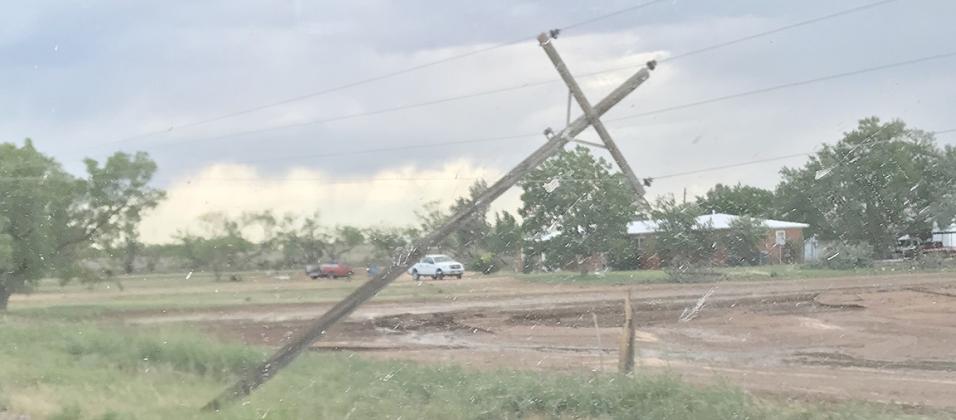 Several reports of power, phone and cable lines knocked down were reported, including a line on Hwy. 208.