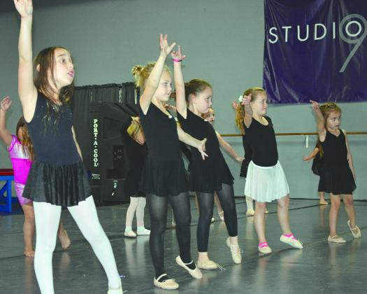 Studio 92 dance students (l-r) Alexandria Infante, Paisley Anderson, Maylee McClure, Kinlee Redman and Kambree Sandoval practice for the Christmas Spectacular recital, which will be held at 7 p.m. Dec. 17 at Worsham Auditorium. There is no admission charge. This will be the first public performance by students of the dance studio, which is owned by Snyder High School graduate Sarah Parmer.